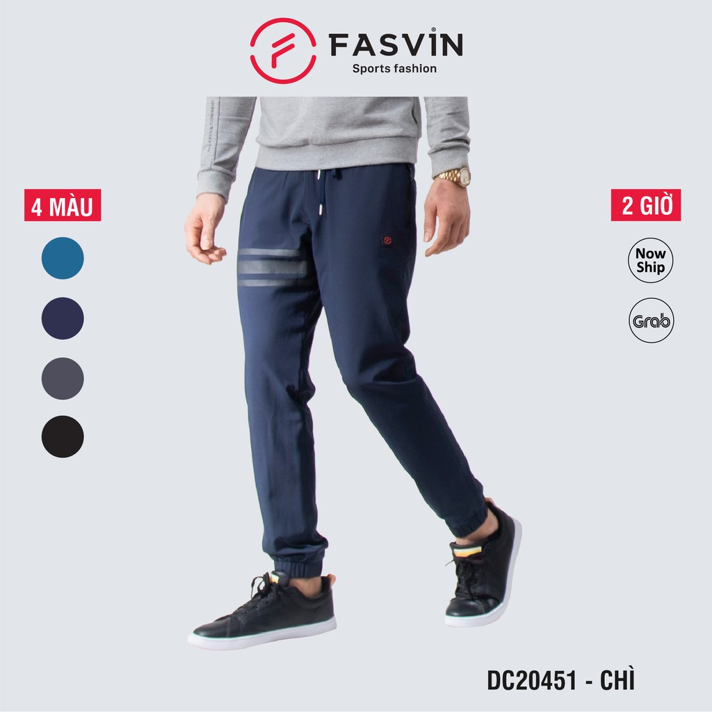 [Mã FAMALLT5 giảm 15% đơn 150K] Quần gió nam Fasvin DC20451.HN bo gấu vải gió 02 lớp lót lưới chun co giãn 4 chiều.