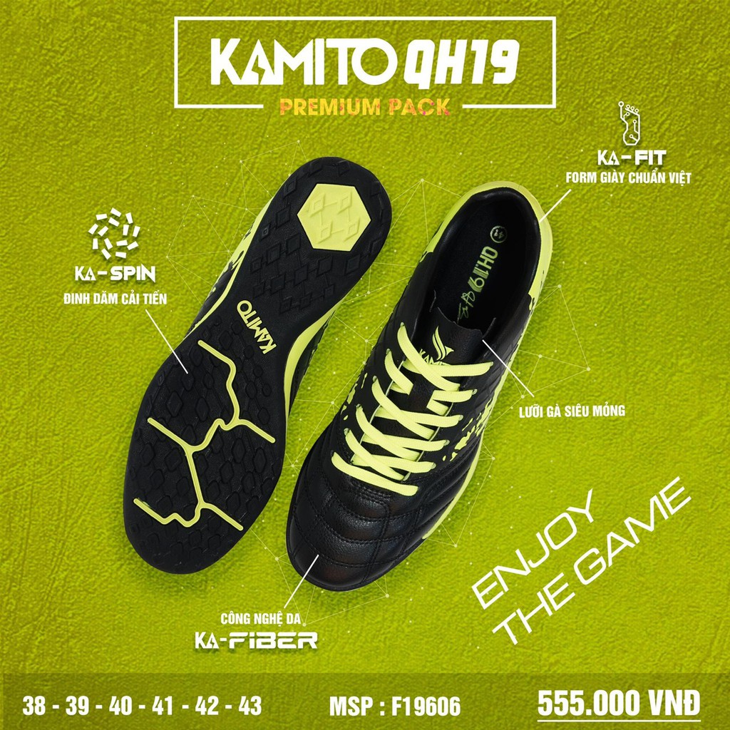 GIÀY  BÓNG  ĐÁ   DA  KAMITO  QH19 PREMIUM PACK  MÃ F19606