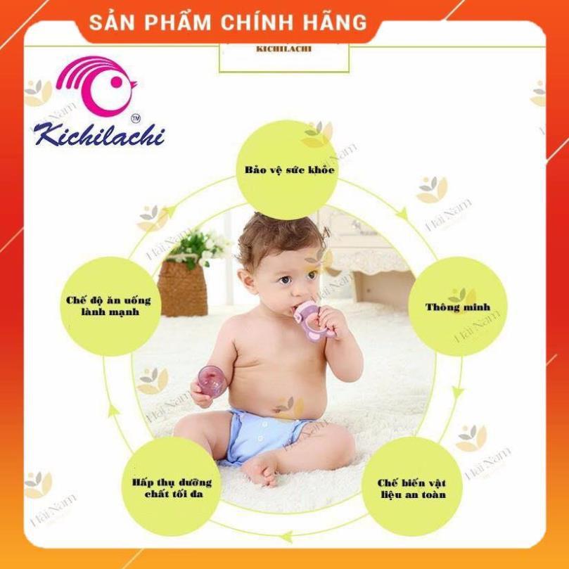 Túi nhai ăn dặm chống hóc Kichilachi Nhật tặng kèm 3 size núm [Giá Sập Sàn]