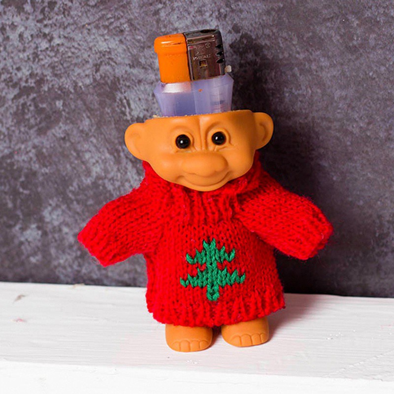 Vỏ bọc bật lửa bằng silicon hình búp bê troll phong cách vintage dễ thương ngộ nghĩnh