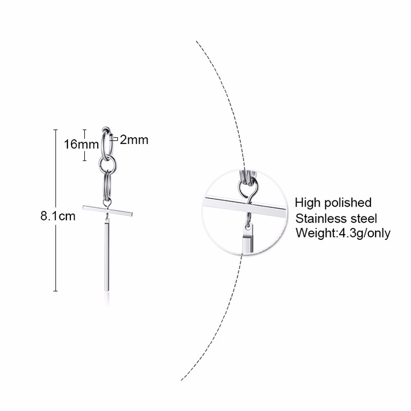 Khuyên tai RINHOO FRIENDSHIP bằng thép không gỉ cá tính dành cho nam