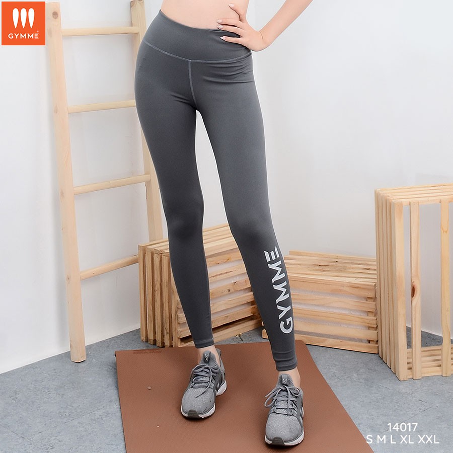 Quần tập legging thể thao nữ GYMME đồ tập gym yoga dáng dài lưng cao - 14017