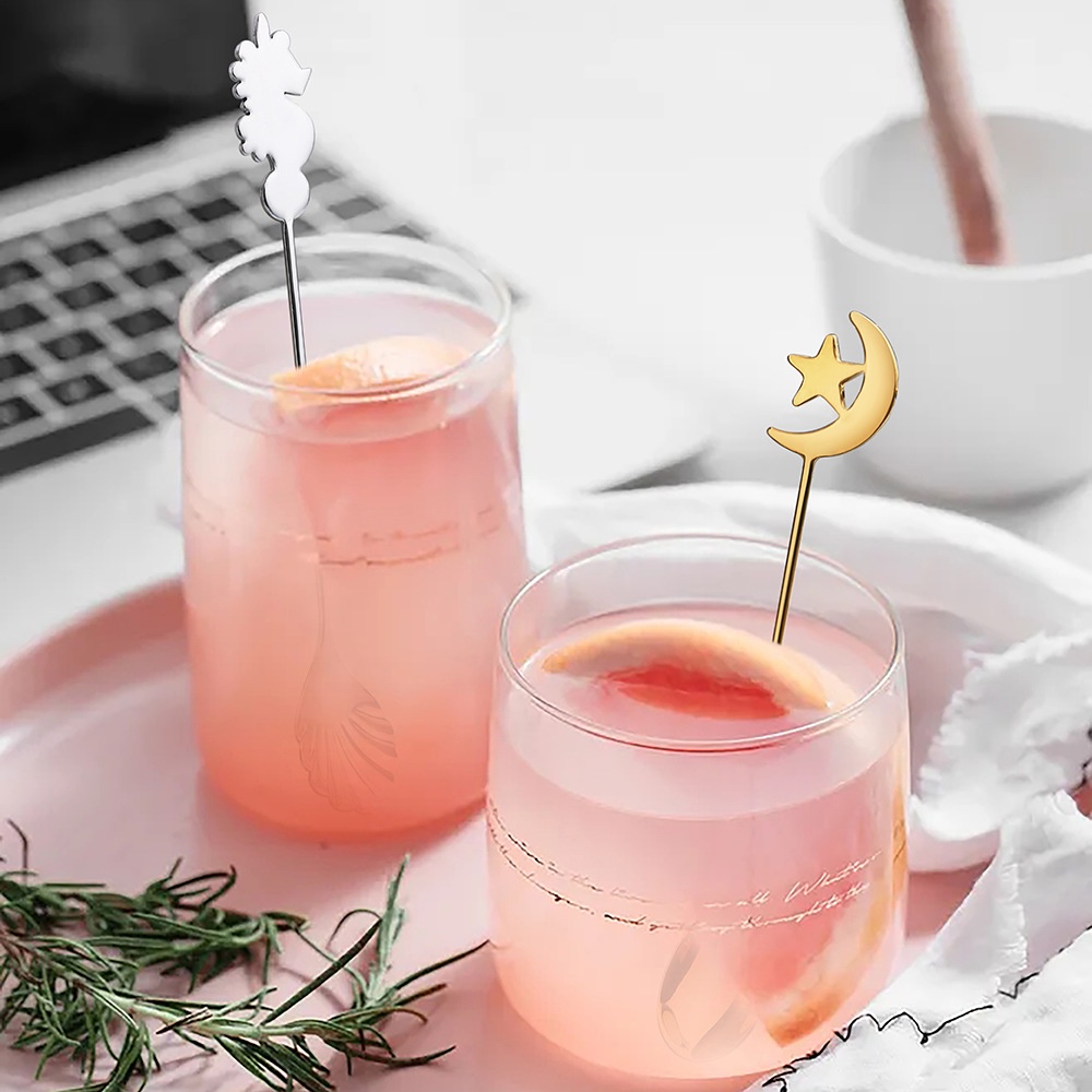 G & S Bộ Muỗng Nĩa Inox 304 Hình Cá Ngựa Có Vỏ Sò Sáng Tạo Dùng Ăn Uống