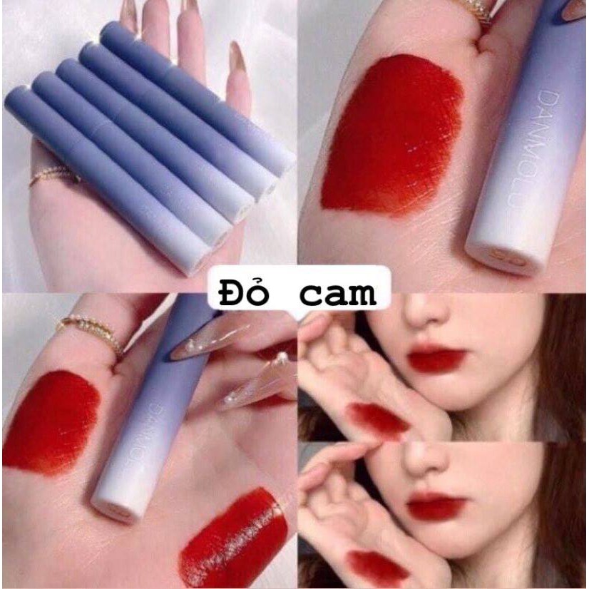 Set 5 cây son lì Danmolu nội địa Trung tone màu nude, nâu đỏ, cam đất đẹp | BigBuy360 - bigbuy360.vn