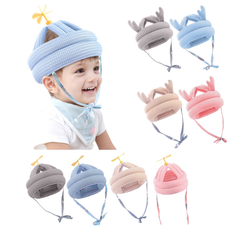 Mũ bảo vệ đầu an toàn mềm mại chống va chạm cho bé sơ sinh