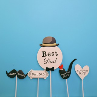 Set que cắm giấy Best Dad + tim đỏ