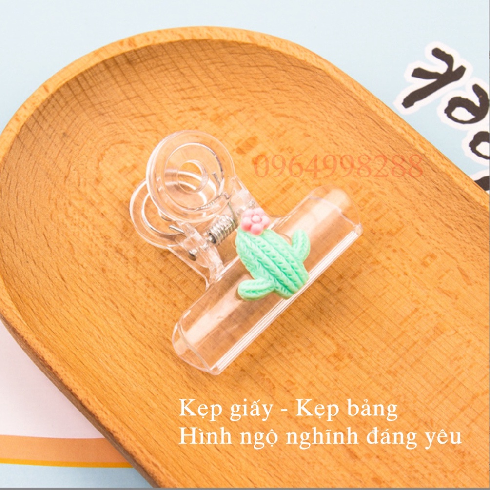 Kẹp giấy❤️Kẹp bảng Trong suốt hình ngộ nghĩnh đáng yêu