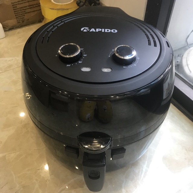Nồi chiên không dầu RAPIDO RAF-6.5M dung tích 12L - 6,5L - 5L điều khiển cơ