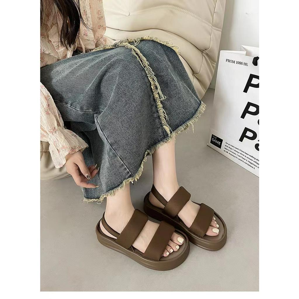 Dép Sandal Đế Dày Chống Trượt Phong Cách Hàn Quốc Thời Trang Mùa Hè 2023 Dành Cho Bạn Nữ