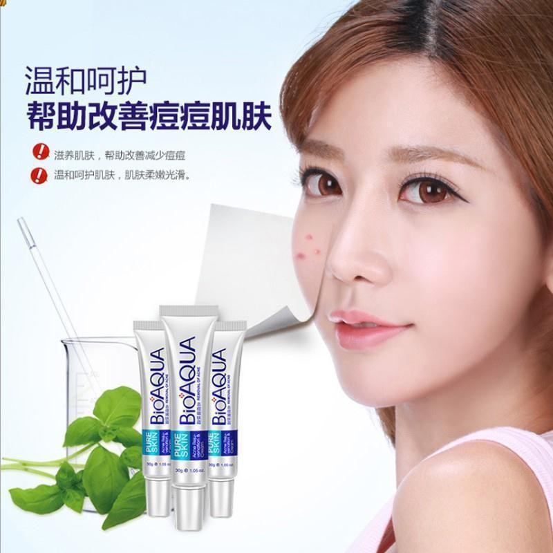 Kem Hỗ Trợ Giảm mụn trứng cá và vết sẹo BIOAQUA Pure Skin | BigBuy360 - bigbuy360.vn