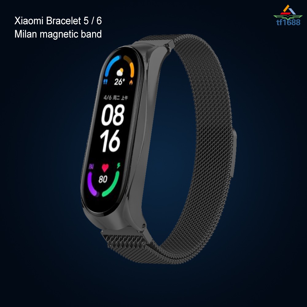 Dây Đeo Thay Thế Chất Liệu Thép Không Gỉ Cho Mi Band 5 / 6 T16