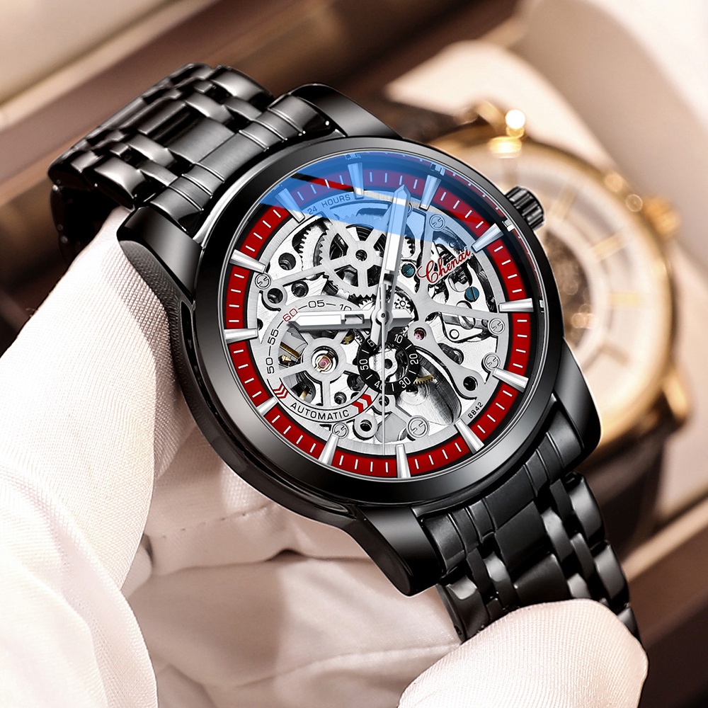 Đồng Hồ Cơ Tự Động Chexi Chất Liệu Thép Không Gỉ Chống Thấm Nước Sang Trọng Cho Nam