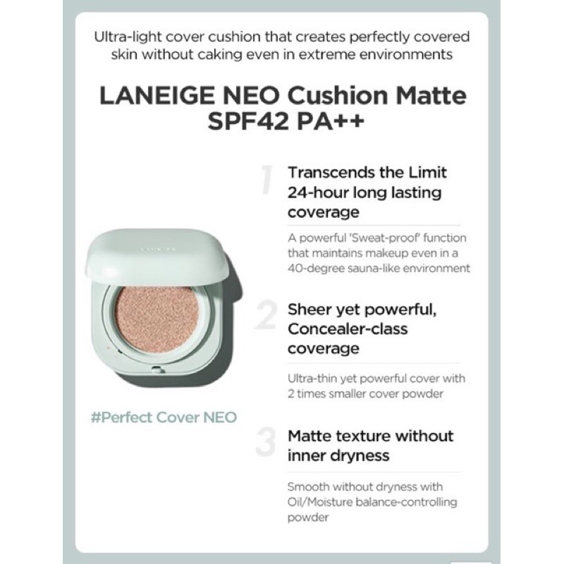Phấn nước Neo Cushion Laneige (ko kèm refill) | BigBuy360 - bigbuy360.vn