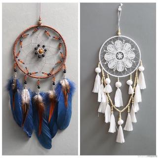 Dreamcatcher kiêm chuông gió phong cách Ấn Độ trang trí phòng ngủ