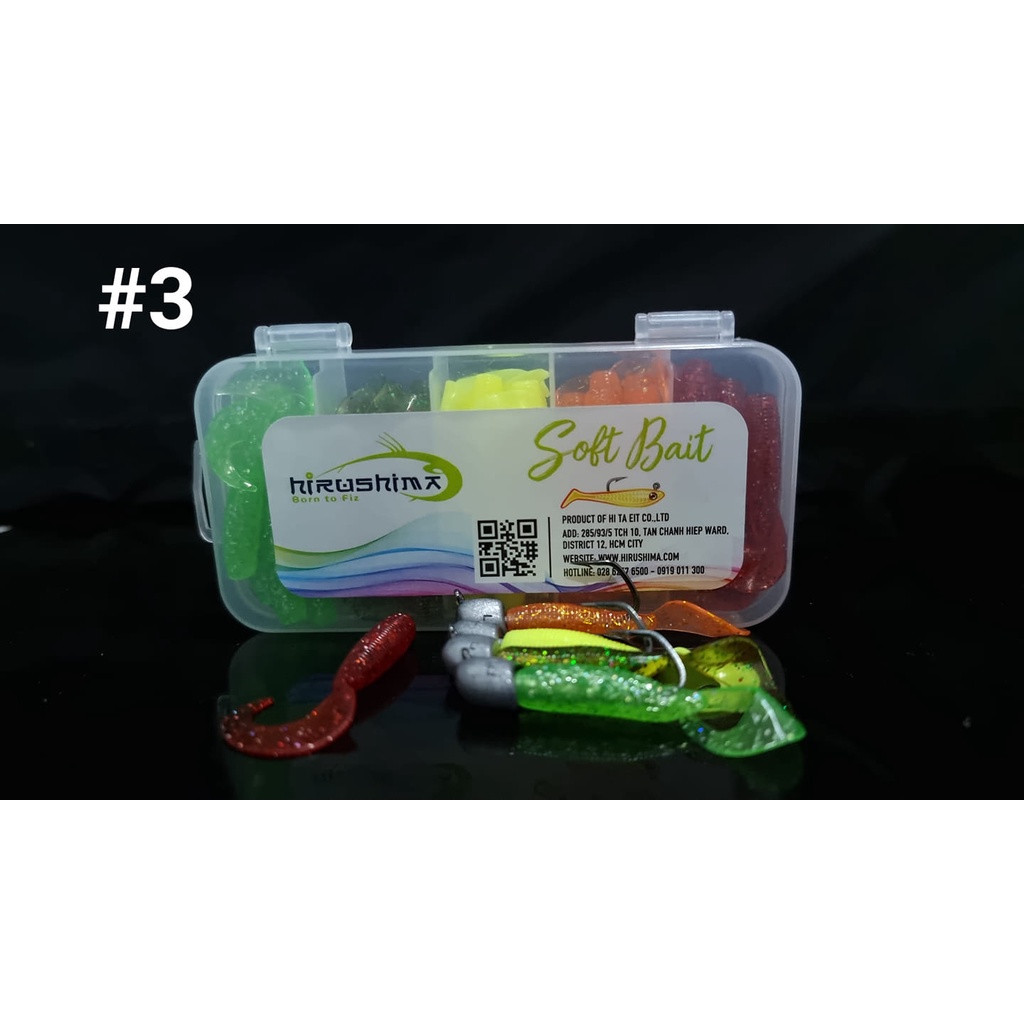 Mồi mềm softbait hộp siêu mini HKN Fishing