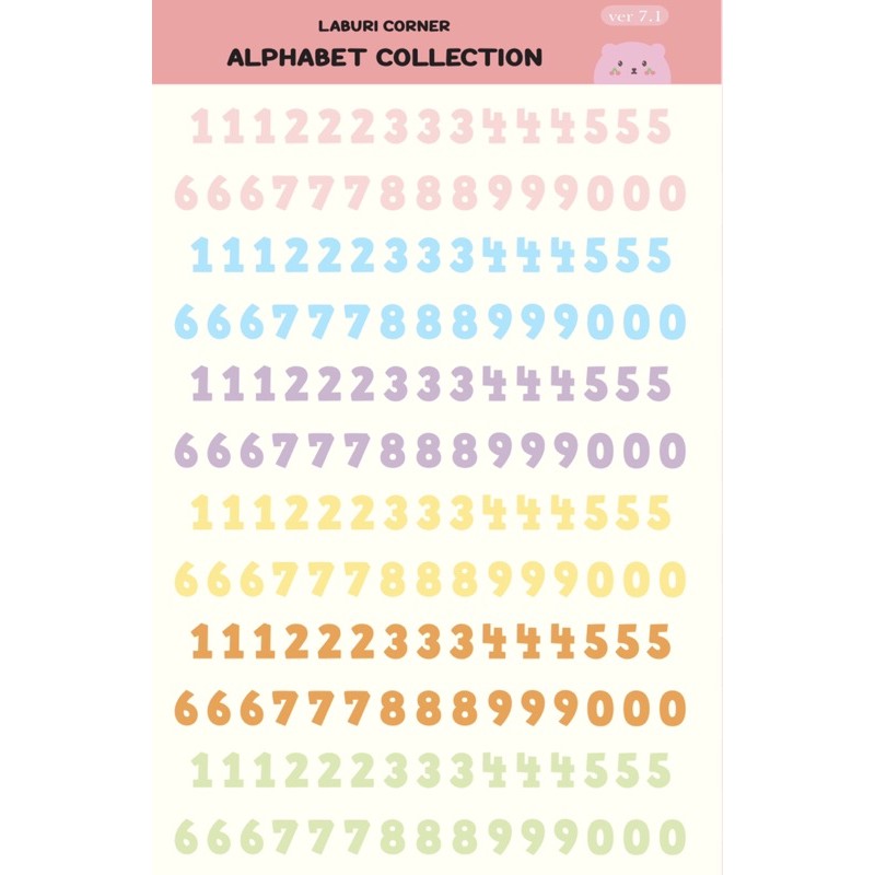 NUMBER STICKER COLLECTIONSticker SỐ 2 font chữ, 2 màu