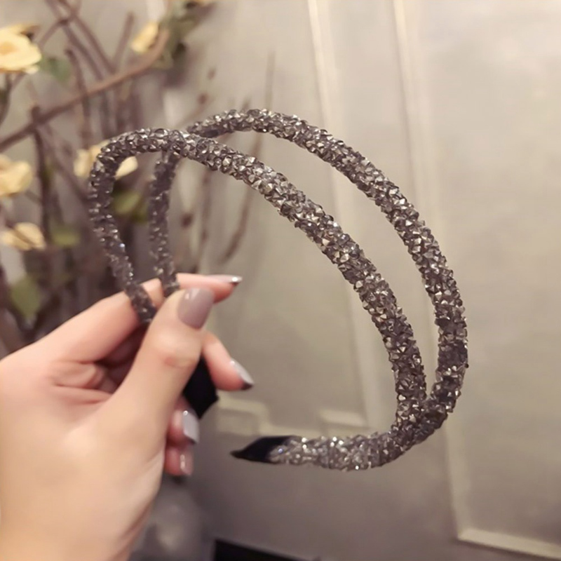 Băng Đô Cài Tóc Đính Đá Lấp Lánh Phong Cách Hàn Quốc Cho Nữ