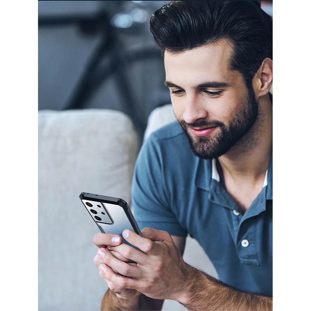 Ốp lưng Samsung S21 Ultra / S21 Plus hiệu Xundd lưng trong viền màu cao cấp