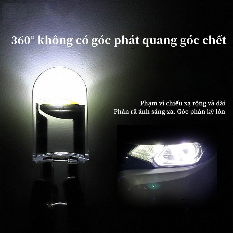 Bóng Đèn LED T10 W5W Wy5W 168 501 2825 chất lượng cao cho xe hơi - siêu sáng gắn biển số xe ô tô chuyên dụng.