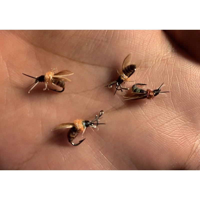 Mồi bọ câu cá mương , cá rô ( fly ,tenkara)