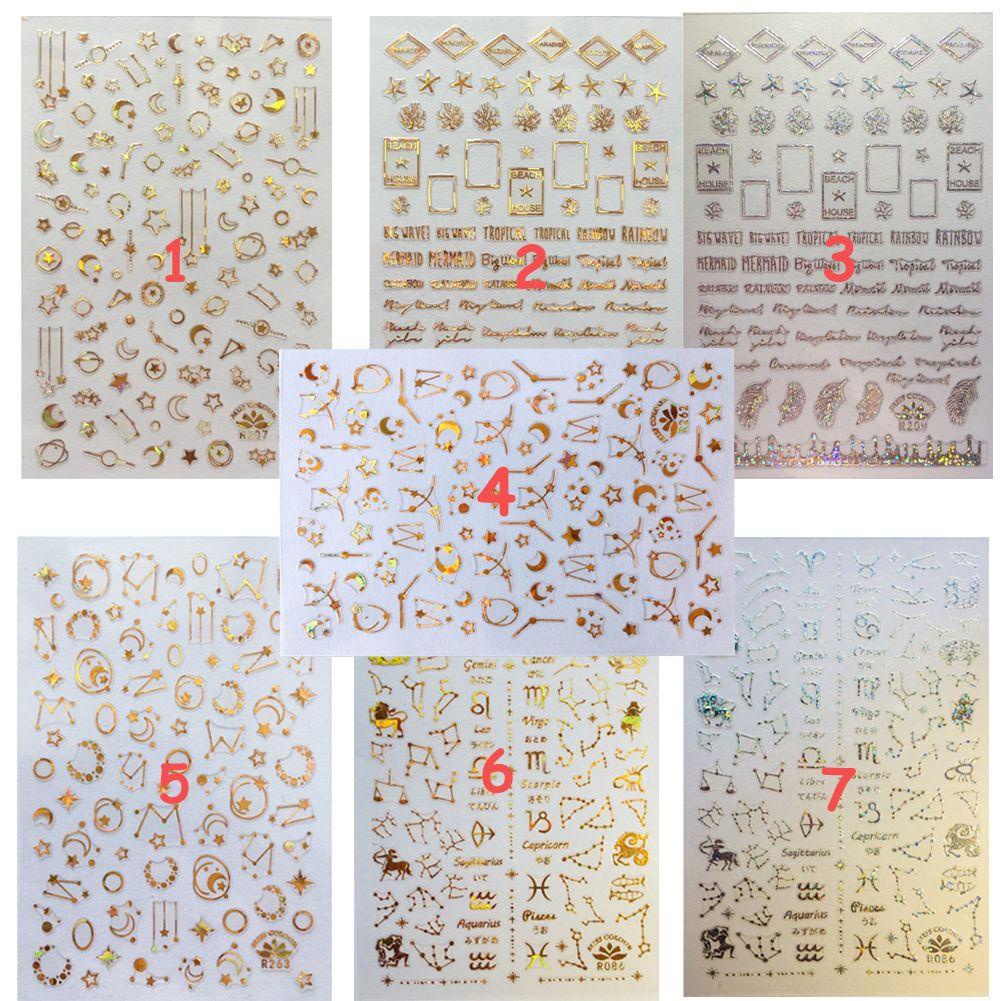 MIH Miếng Dán Trang Trí Móng Tay 3D Thời Trang