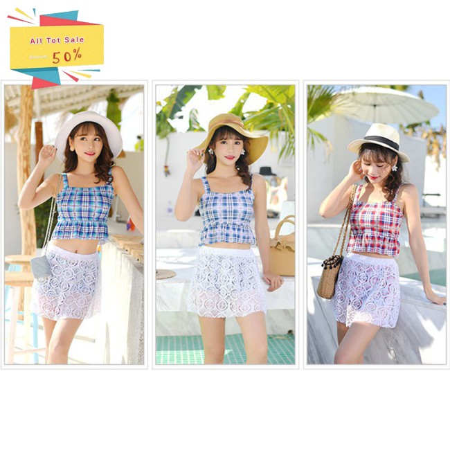 Bộ Đồ Bơi 3 Món Xinh Xắn Ngọt Ngào Cho Nữ