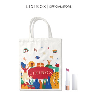 [Membership GIFT] Combo Túi Tote Lixibox, Son Dưỡng Lustre Có Màu Rose.
