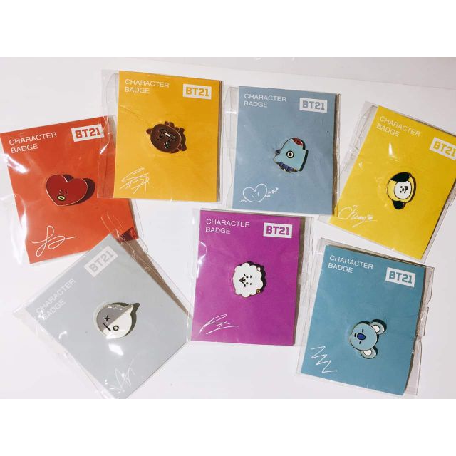 Huy hiệu pin cài BT21 kim loại