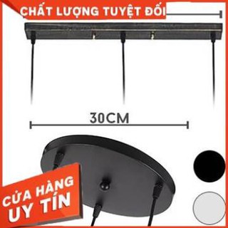 Đế ốp đèn thả 3 lỗ tròn và dài dùng cho bộ thả 3 đèn