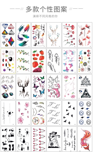 SET HÌNH XĂM 60 MIẾNG