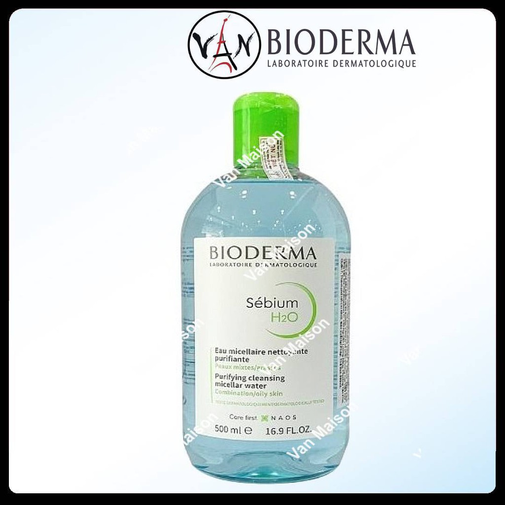 [Combo Bioderma ] Nước tẩy trang bioderma 500ml & kem chống nắng, kem nền SPF50+ 40mldành cho da dầu nhờn mụn