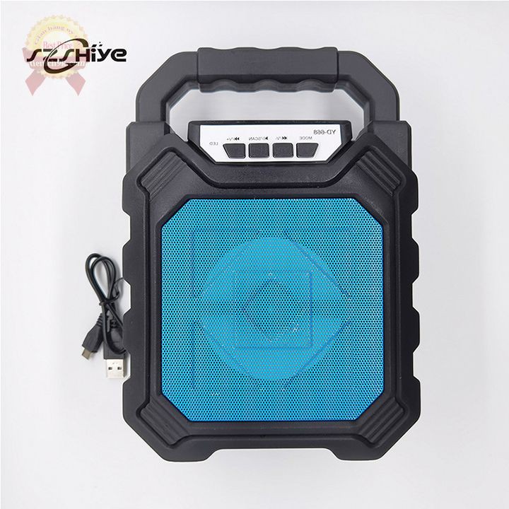 Loa Bluetooth hát karaoke U668 xách tay kèm mic nhỏ gọn di dộng không dây mini có quai cầm đèn led