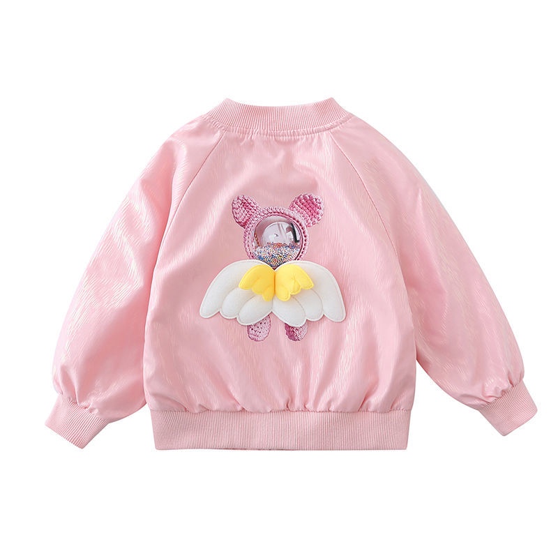 Áo Khoác Bóng Chày Dễ Thương Cho Bé Gái