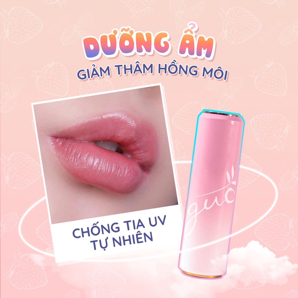 [Không Chì-Không Paraben] Son Dưỡng Hồng Dâu An Toàn Bà Bầu GUO - Rose Touch Lip Balm 5gr