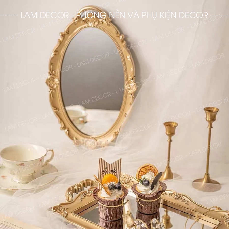 Mirror Tray - Khay gương vintage và sang trọng