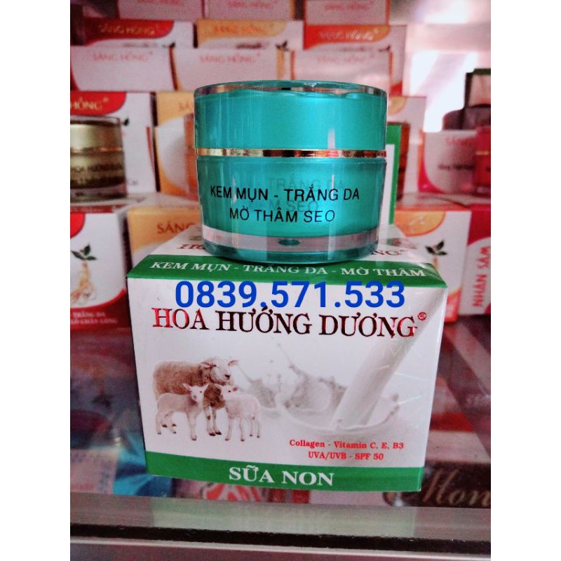 Kem Sáng Hồng Mụn trắng da Hoa Hướng Dương