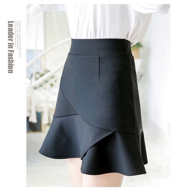 Chân váy đuôi cá big size màu đen có quần trong size lớn 3Xl 70-80kgq