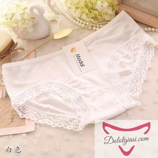 Quần lót cotton phối ren siêu mịn