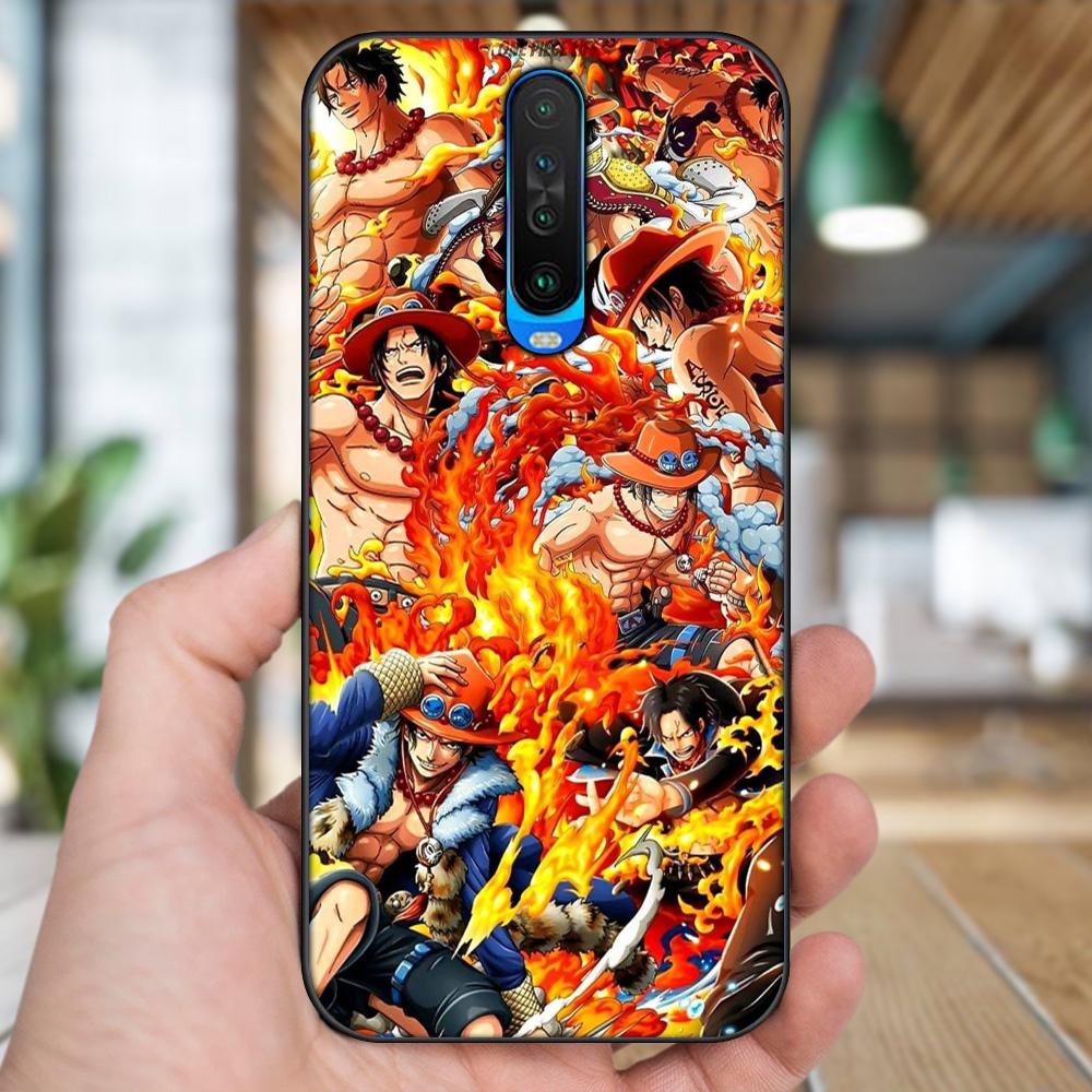 Ốp lưng Xiaomi K30 viền đen in hình Ace One Piece