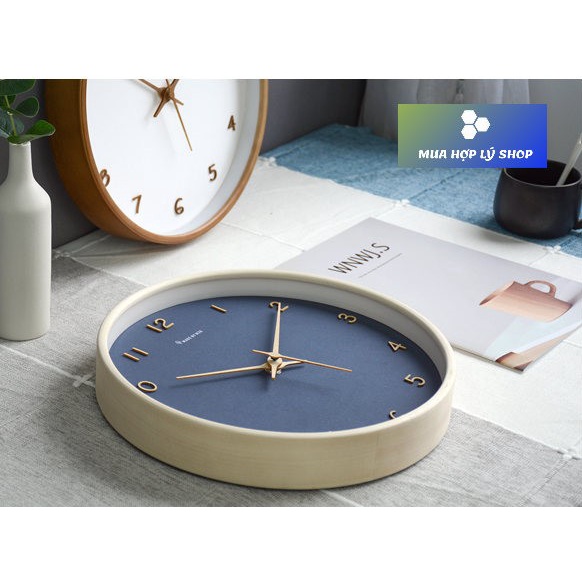 Đồng Hồ Treo Tường Gỗ MJK Màu Đặc Biệt Phong Cách Sang Trọng Hiện Đại Xu Hướng CHÂU ÂU - Hàng Nhập Khẩu