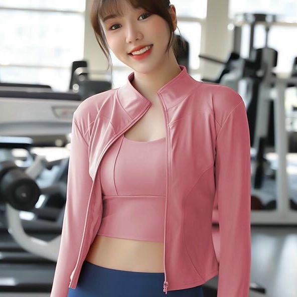 Ảnh thật ÁO KHOÁC TẬP GYM, YOGA, Áo chống nắng gym  co dãn cao cấp hàng QC