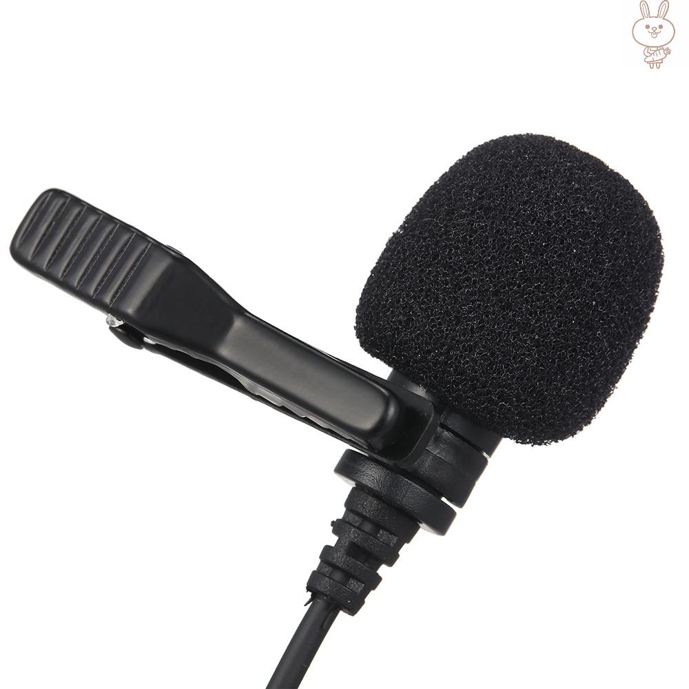 OL 3.5mm Recording Microphone Lapel Clip-on Mic for IOS Android/Windows Cellphones Clip Podcast Noiseless Microphone for Bloggers with 3.0m Wire