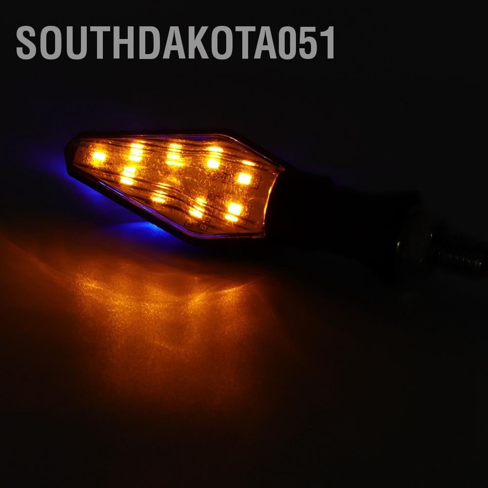 Southdakota051 2PCS 12 LED Two-Color Turn Signal Light For Motorcycle Scooters ATV Accessories(MK-024)