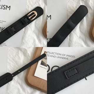 (Belt)Thắt lưng nữ bản nhỏ đen da Pu AUSHE