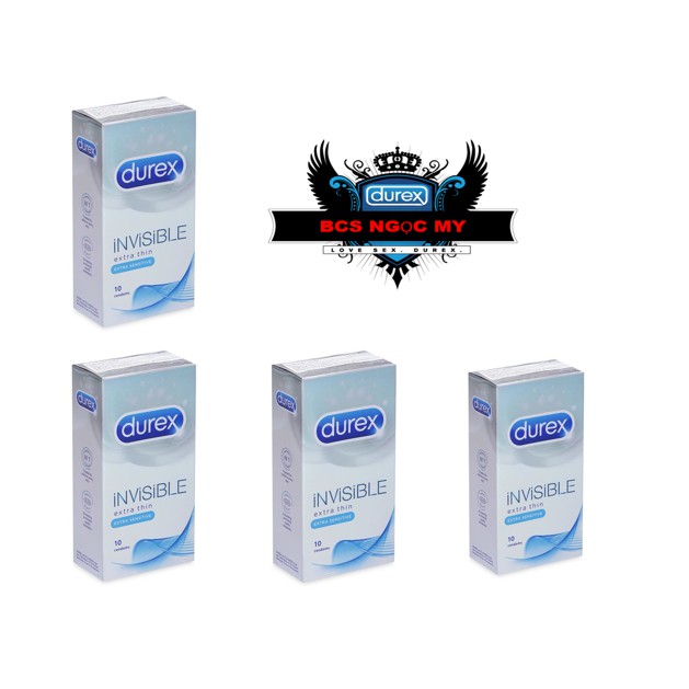 [ COMBO HOT ] 4 hộp DUREX INVISIBLE SIÊU MỎNG ÔM SÁT