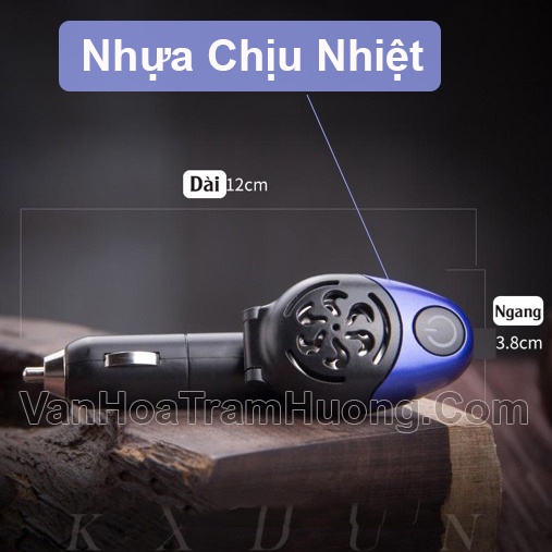 Tẩu xông trầm trên ô tô xông Trầm Miếng, Trầm Bột, Tinh Dầu, Gỗ Thơm, có Bảo Hành