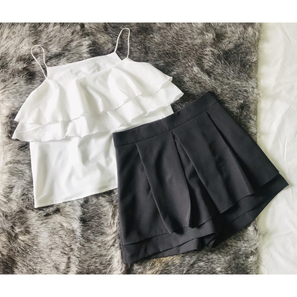 [SALE SẬP SÀN] áo hai dây quần giả váy diện hè(Có tách bán lẻ set)_hàng thiết kế-Kèm video & ảnh thật♥️ | BigBuy360 - bigbuy360.vn