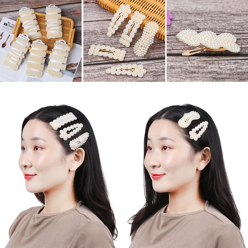 ROWANS Set 5 Kẹp Tóc Hình Nơ Xinh Xắn Dành Cho Nữ