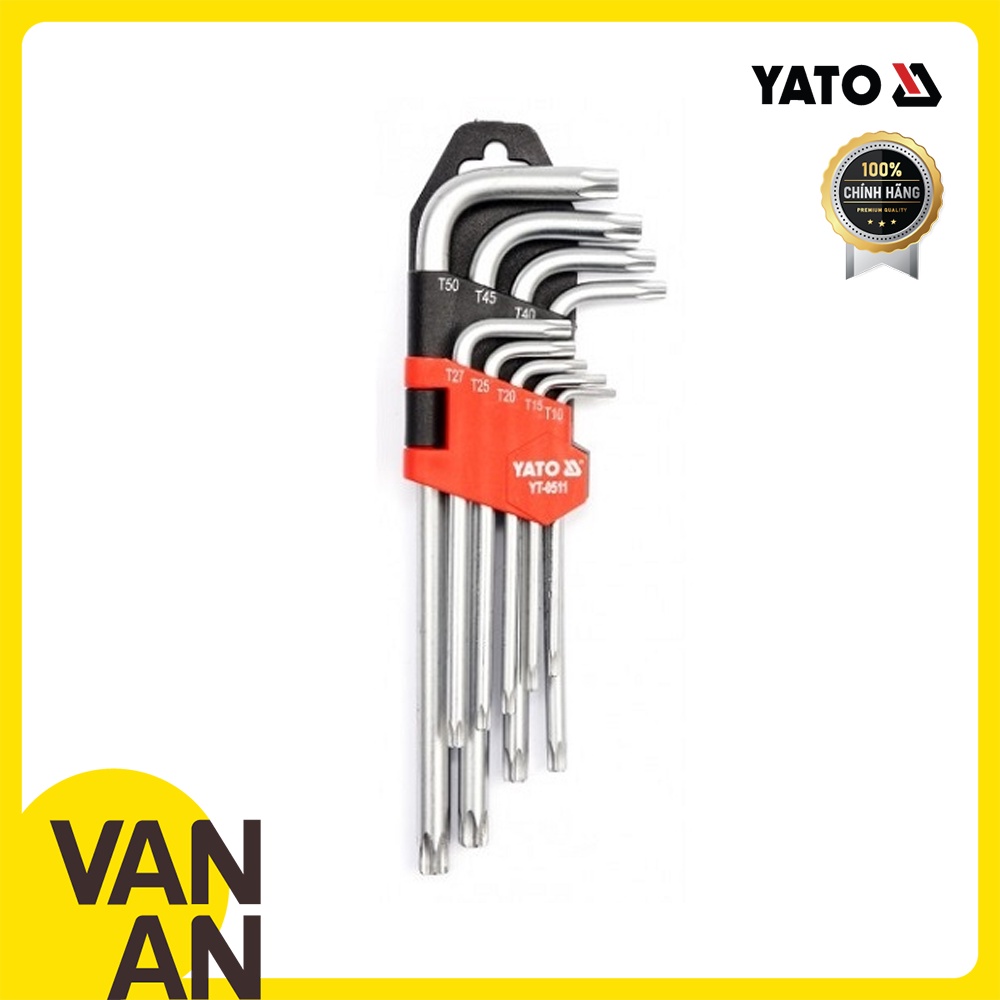 Bộ lục giác sao dài Yato 9pcs YT-0512