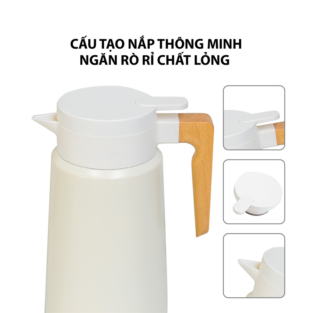 Bình pha cà phê cán gỗ La Fonte - 006668